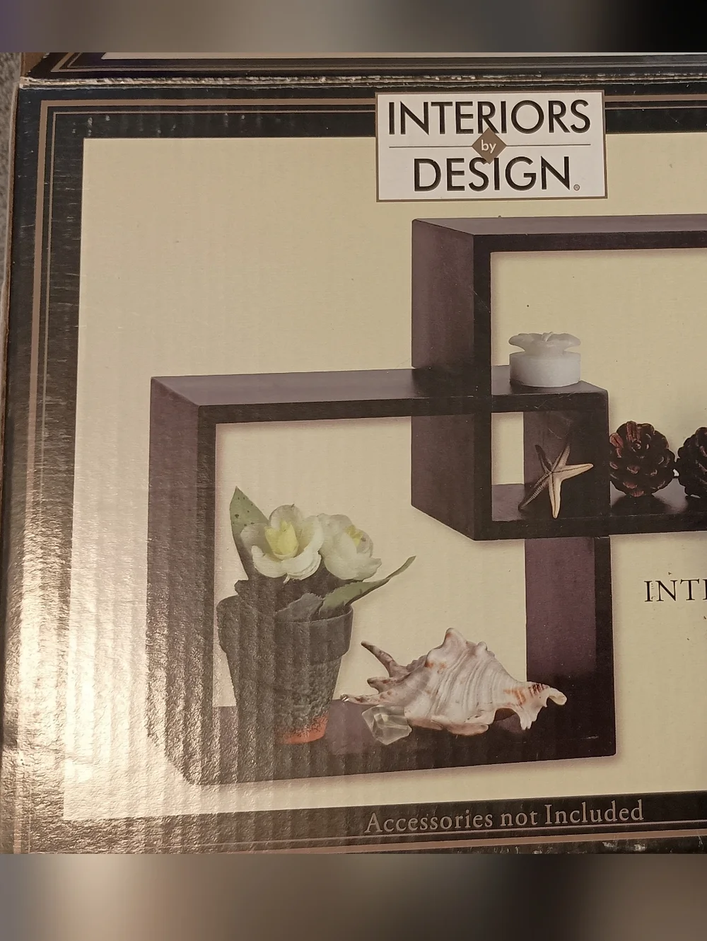 Interiors by Design Brown Floating Wall Display Shelves